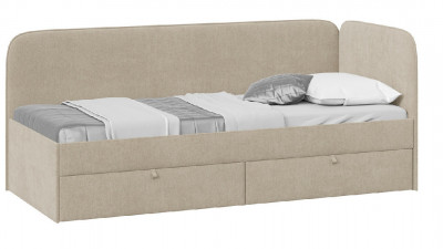 Молли Кровать с мягкой обивкой (900) Тип 1 Микровелюр Scandi Cream 03