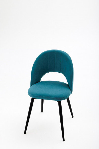 Стул Petra Shell Emrara (Бирюзовый)/Dark Muar (1 штука) Поворотный 