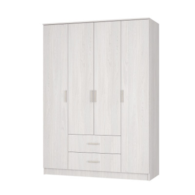 Шкаф 4-х створчатый Титан ясень белый