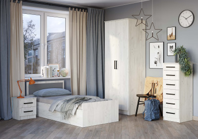 Коллекция мебели Фиеста композиция 6 дуб крафт белый