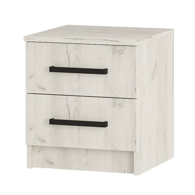 Тумбы прикроватные Фиеста дуб крафт белый 2 шт