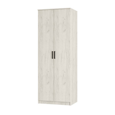 Шкаф 2-х створчатый Фиеста дуб крафт белый