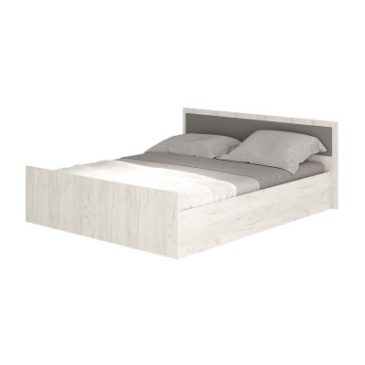 Кровать 1,6 м Фиеста LIGHT дуб крафт белый (без основания)