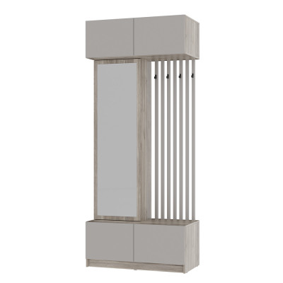 Прихожая Багира ПР-03 дуб смоки/кашемир