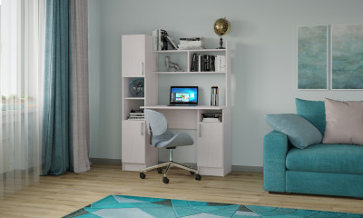 Письменно-компьютерный стол «ПКС-6» Ясень Анкор светлый