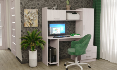 Письменно-компьютерный стол «ПКС-7» Ясень Анкор светлый