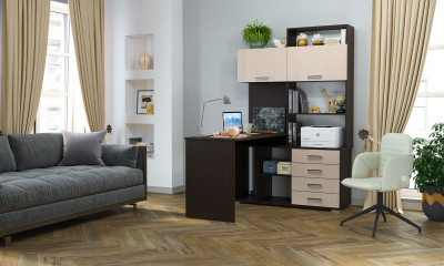 Письменно-компьютерный стол «ПКС-11» Венге-Белфорт