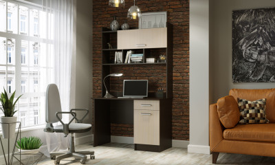 Письменно-компьютерный стол «ПКС-2» Дуб Венге цаво - Дуб Белфорт