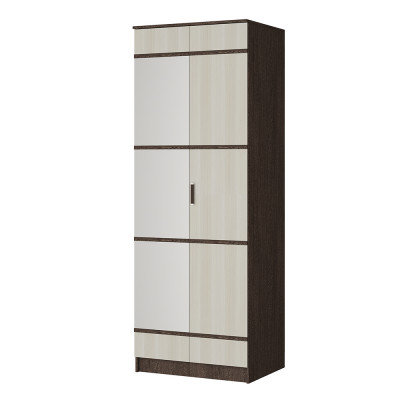 Шкаф Сакура платяной/бельевой двухстворчатый с зеркалом венге/лоредо